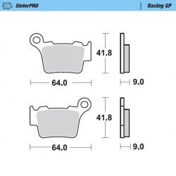 Moto-Master Brake Pad - REAR - SinterPRO - RACING GP