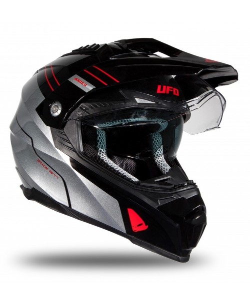 UFO Enduro Ķivere ARIES Black / Grey Glossy