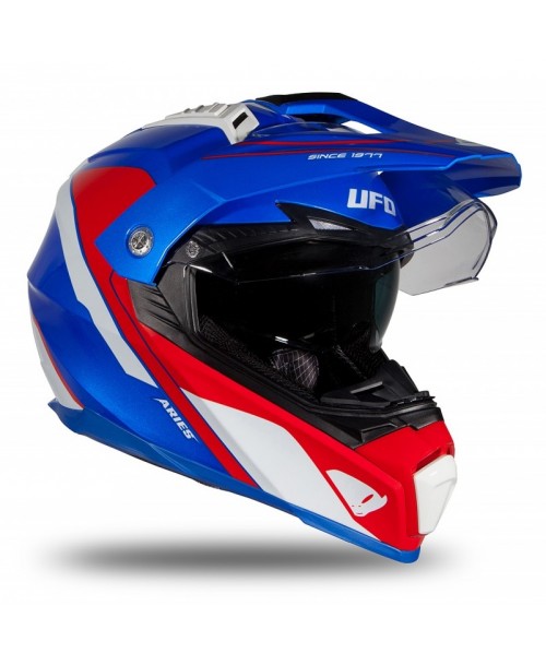 UFO Enduro Ķivere ARIES Blue / Red / White Glossy