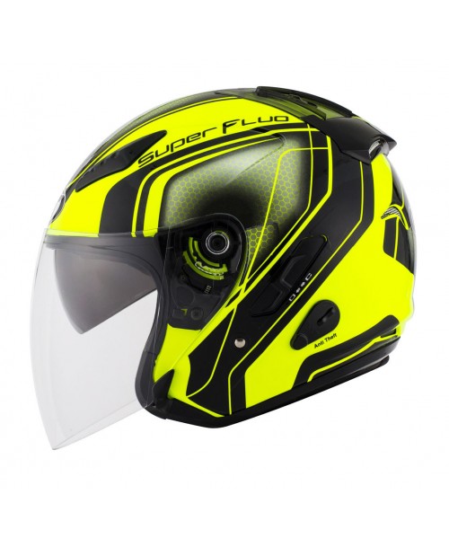 KYT Helmet HELLCAT SuperFluo Yellow