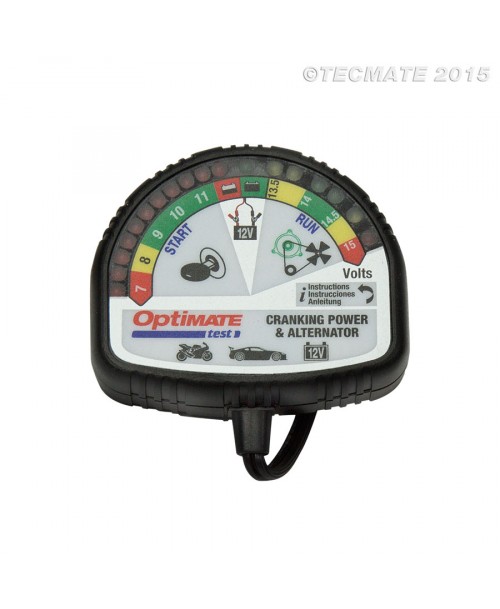 Tecmate Battery Tester OptiMate - Cranking Power & Alternator