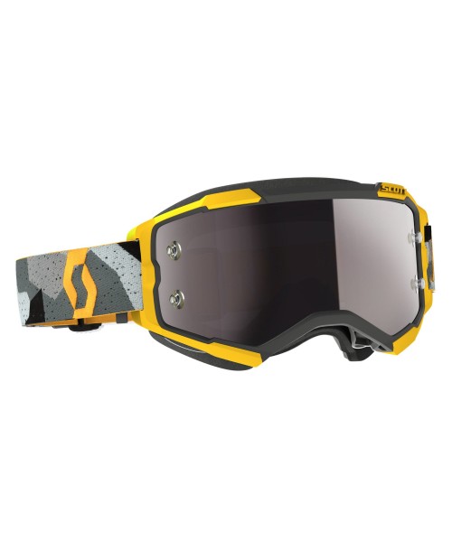 Scott Goggle Fury Camo Grey/Yellow / Silver Chrome Works